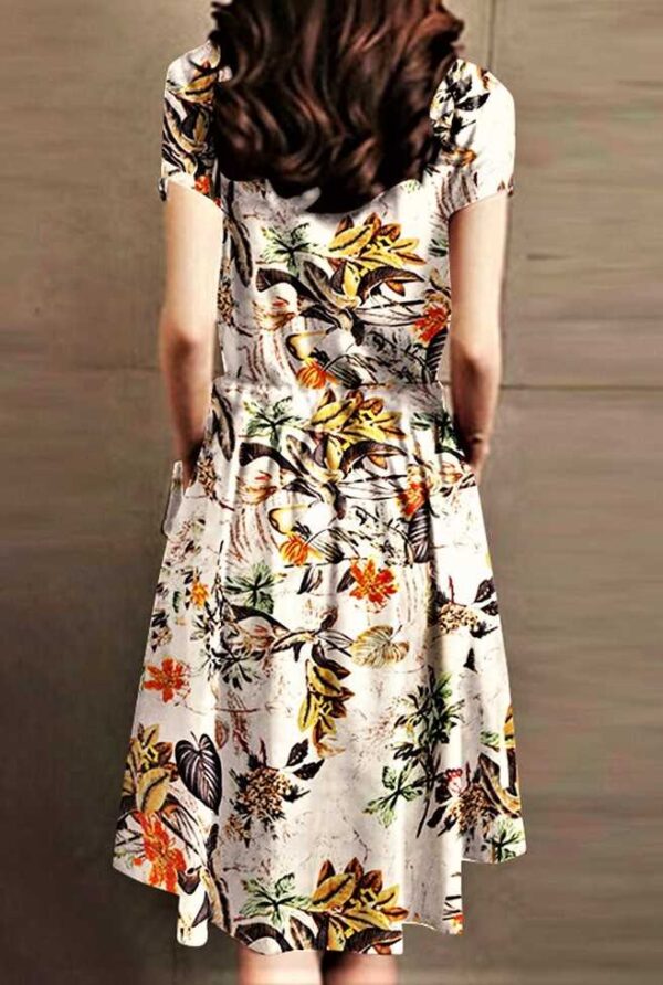 Flower print midi dress