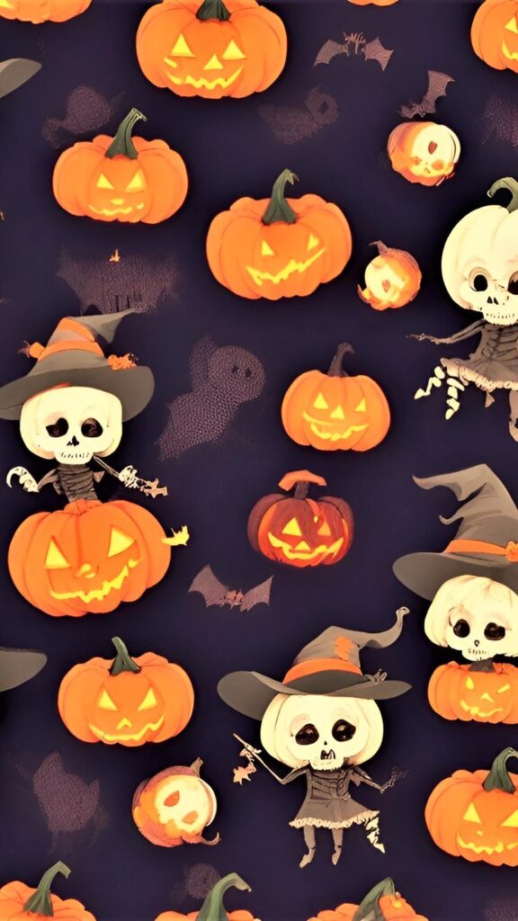 13. pumkin halloween background-iPhone wallpaper