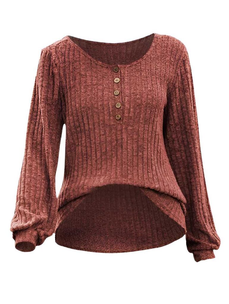 Pink textured sweater - ribbed sweater for women