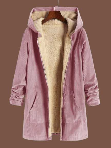 Warm winter coat for women - fleece coat for women