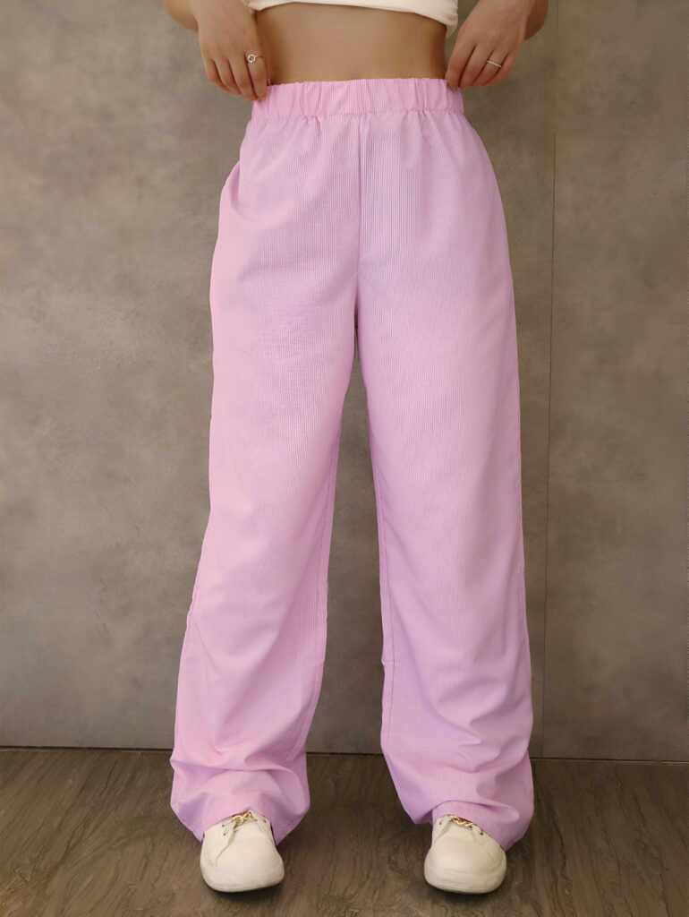 Wide Leg Pants - Pink Pants for Women