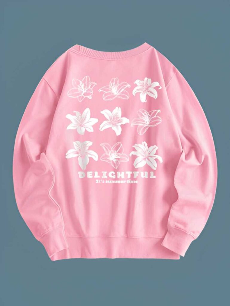 pink crewneck women - womens winter sweatshirt