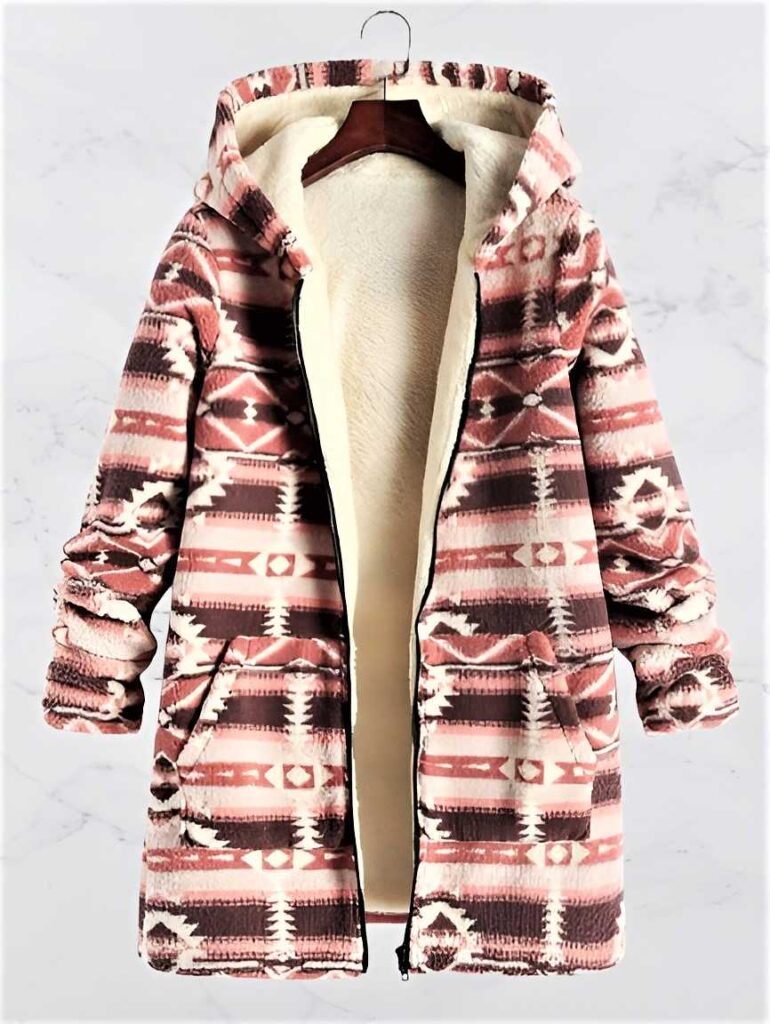 warm winter coat - women fleece coat