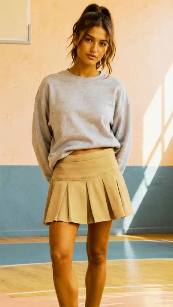 High-waisted-pleated-mini-skirt-in-a-casual-poetcore-outfit-137-729
